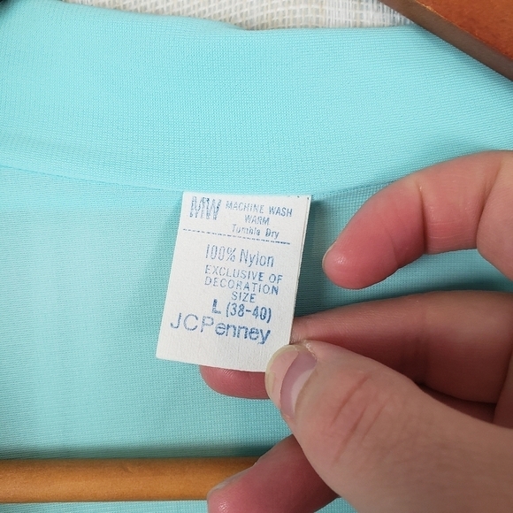 Vintage JC Penny Maxi Dress Sleepwear‎ Blue Size Large - Picture 3 of 12